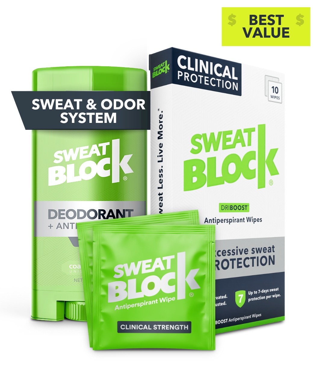 SweatBlock Excessive Sweat & Odor System - Deodorant + Antiperspirant
